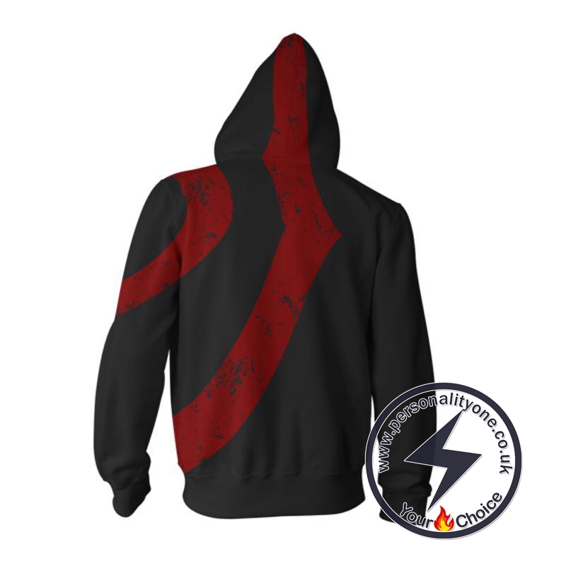 God of War Kratos Zip Up Hoodie BLACK Jacket